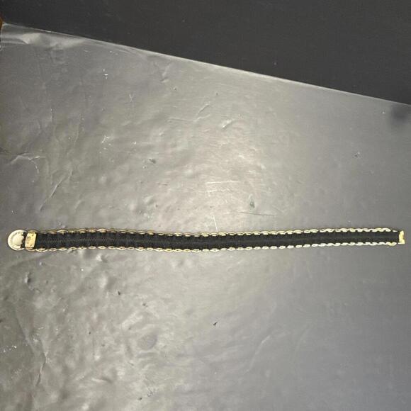 Vintage Gold Silver Metal Disc Coin Stretch Belt 80s Medallion Roman - Picture 7 of 11